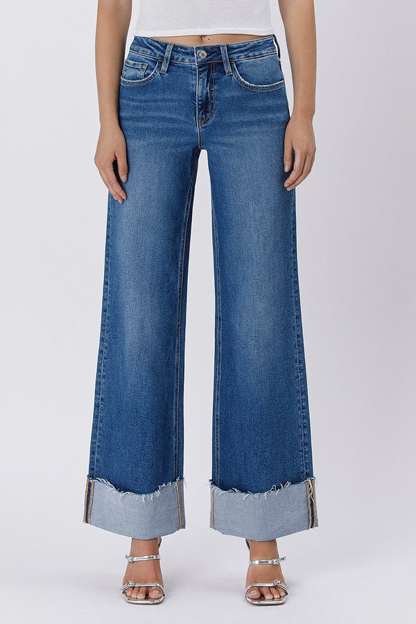 Lovervet High Rise Cuffed Wide Jean