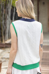 Country Club Cutie Vest - Blush & Cactus