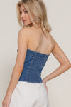 SALE Denim Vibes Stretch Back Tube Top