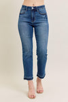 Judy Blue Medium Vintage Wash Release Hem Kick Flare