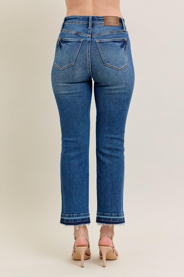 Judy Blue Medium Vintage Wash Release Hem Kick Flare