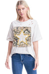 Zutter Hunting Camo Negative Star Graphic Top
