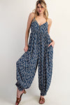 Indigo Dreamer Jumpsuit - Blush & Cactus