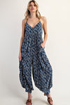Indigo Dreamer Jumpsuit - Blush & Cactus