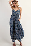Indigo Dreamer Jumpsuit - Blush & Cactus