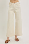 Risen Tummy Control High Rise Crop Wide Jeans