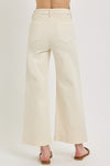 Risen Tummy Control High Rise Crop Wide Jeans