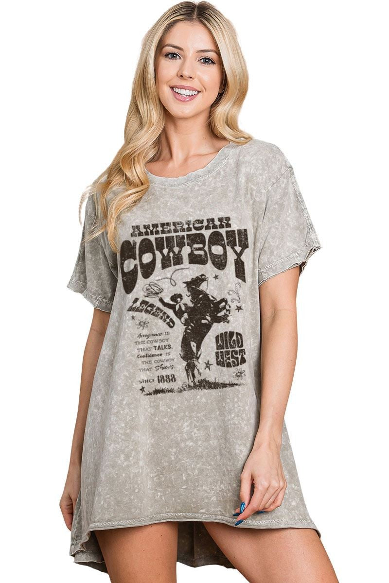 Zutter American Cowboy Western Vintage Graphic Top