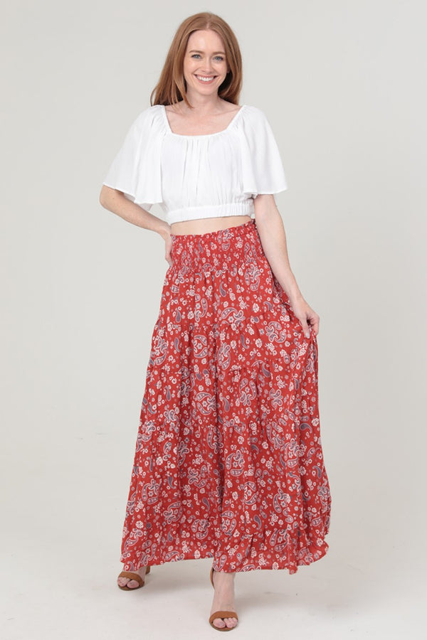 Rodeo Romance Tiered Maxi Skirt