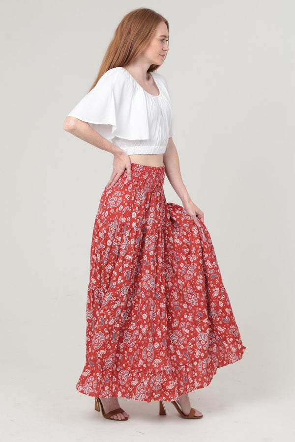 Rodeo Romance Tiered Maxi Skirt