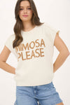 Blu Pepper Mimosa Please Short Sleeve Pullover Sweater