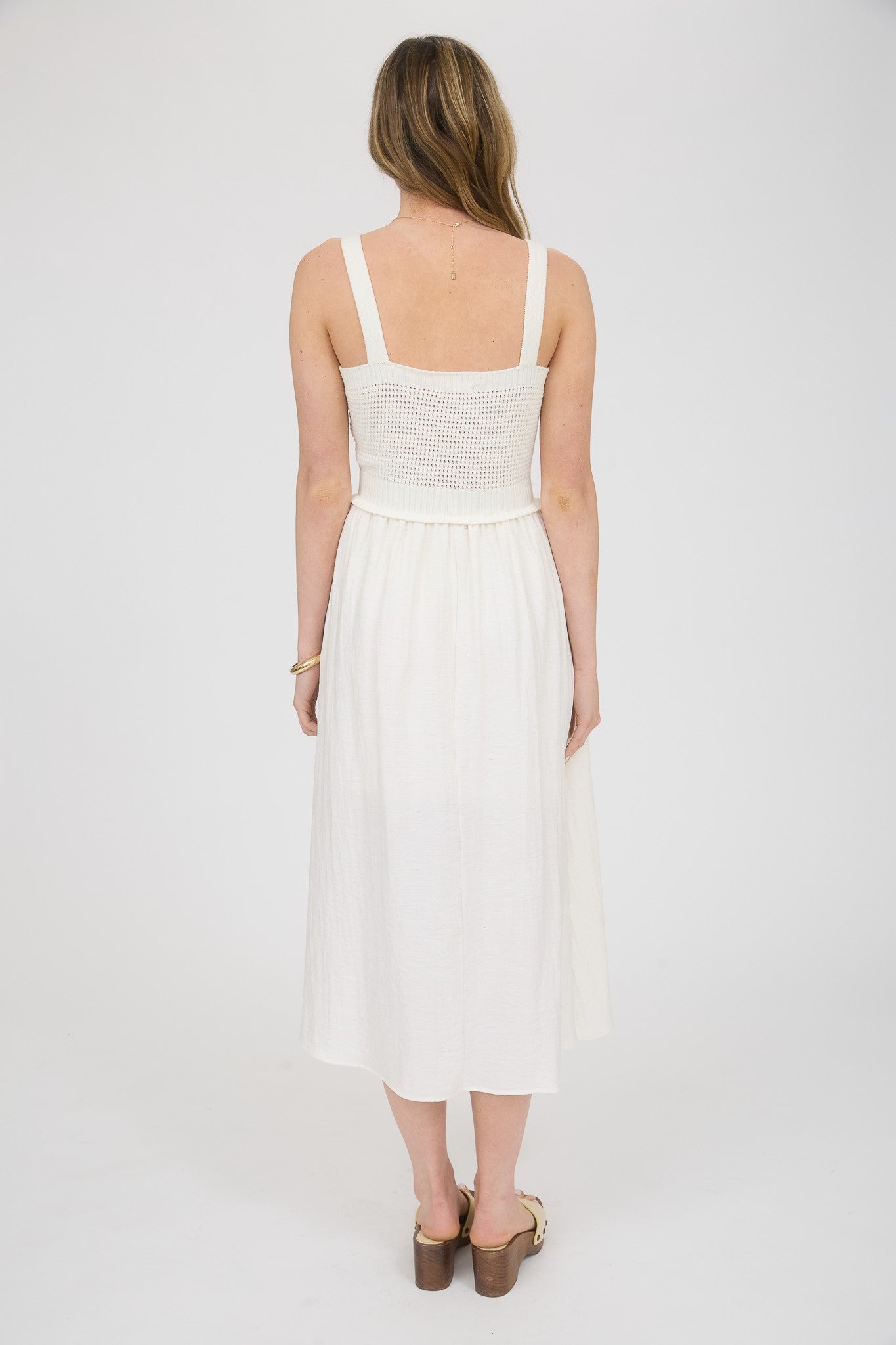Blu Pepper Sweater Knit Top Sleeveless Midi Dress
