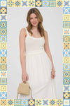 Blu Pepper Sweater Knit Top Sleeveless Midi Dress