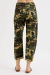 Risen High Rise Ankle Barrel Camo Double Roll Up Pants - Curvy Size