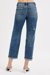 Risen Low Rise Crop Boyfriend Jeans