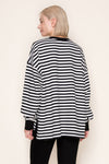 White Birch Long Sleeve Striped Knit Top