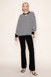 White Birch Long Sleeve Striped Knit Top