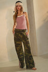 Oddi Washed Camo Printed Cotton Pants
