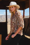 ODDI Bohemian Floral Peasant Blouse