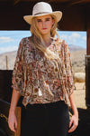 ODDI Bohemian Floral Peasant Blouse