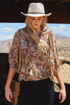 ODDI Bohemian Floral Peasant Blouse