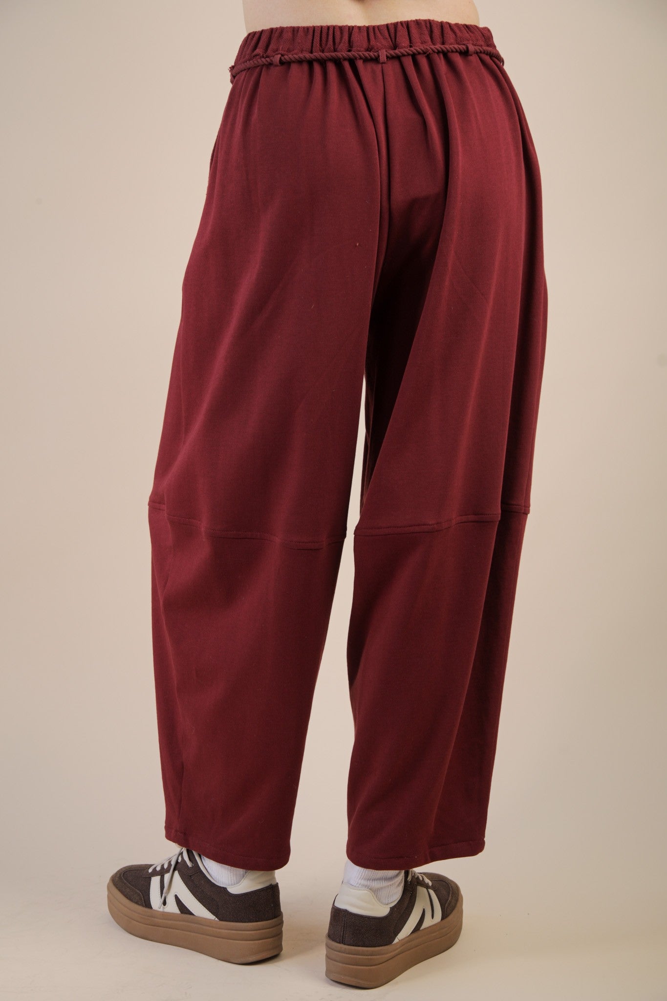 Braid Waist Strip Barrel Pants