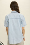 Blu Pepper Light Denim Collared Button Down Shirt
