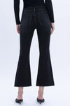 Vervet Mid Rise Raw Step Hem Crop Flare Jeans