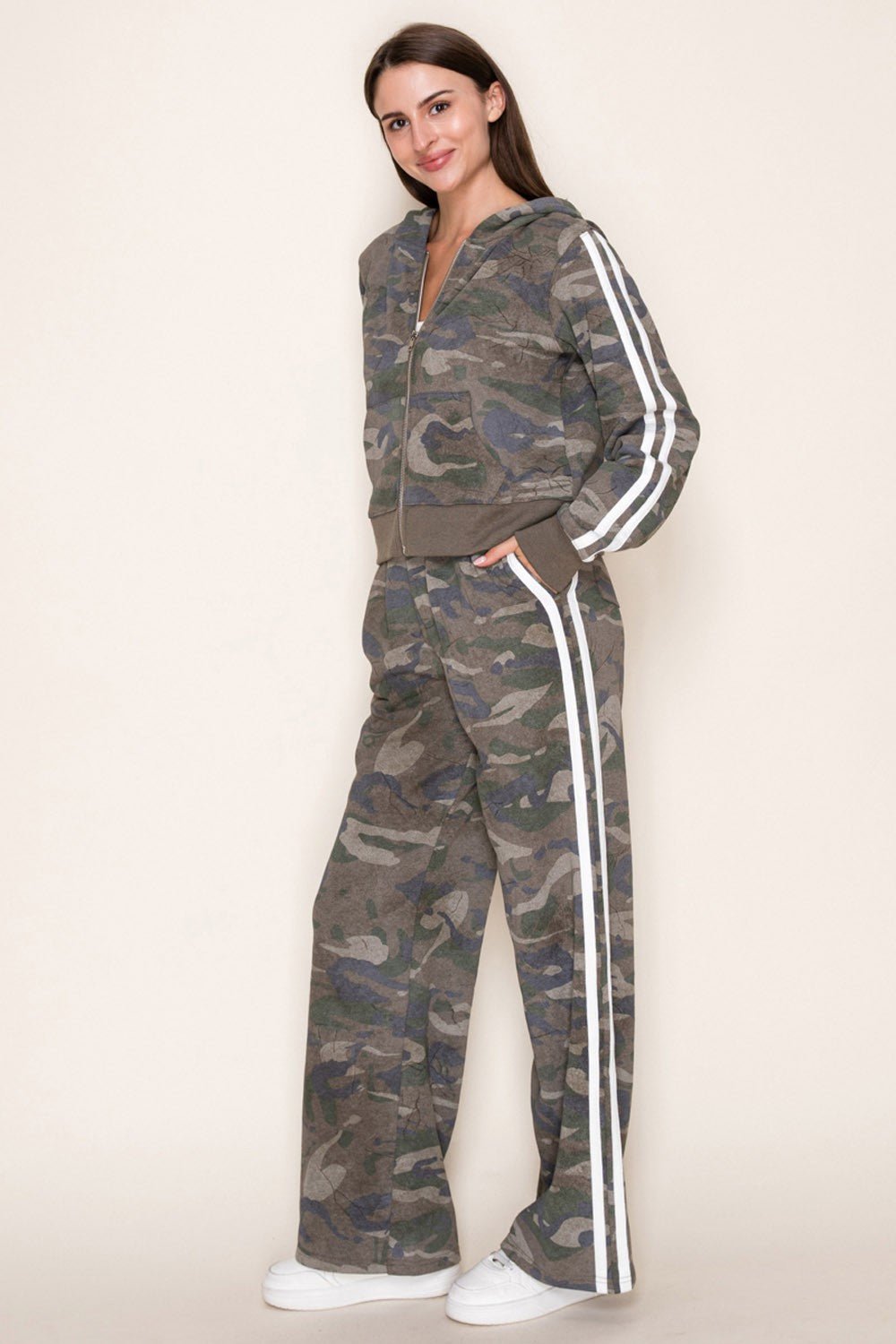 Camo Chic Stripe Set - Blush & Cactus