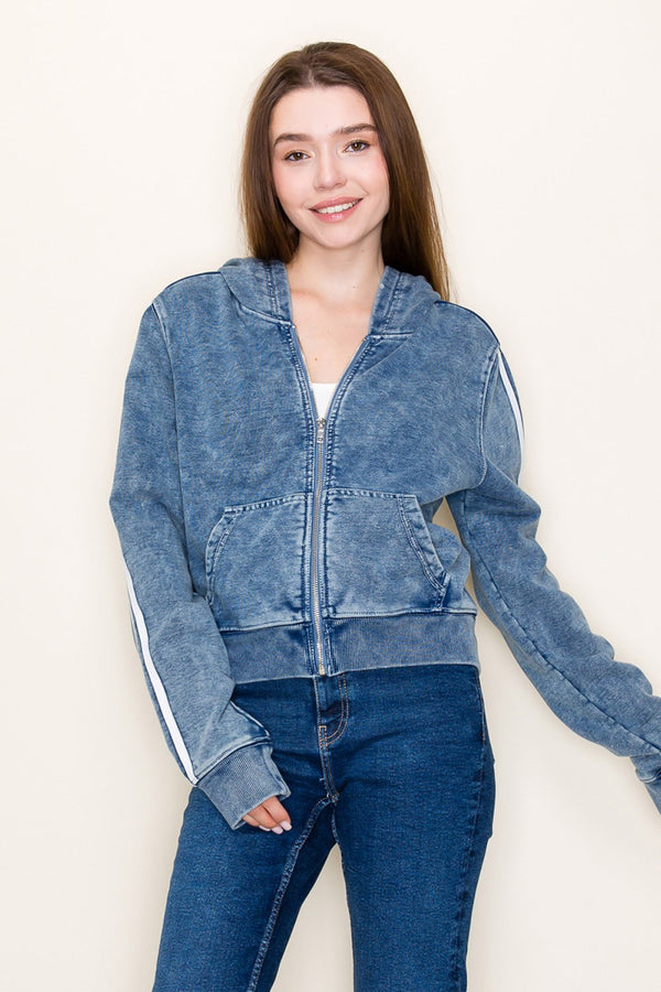 White Birch Long Sleeve Solid Knit Jacket - Curvy Size