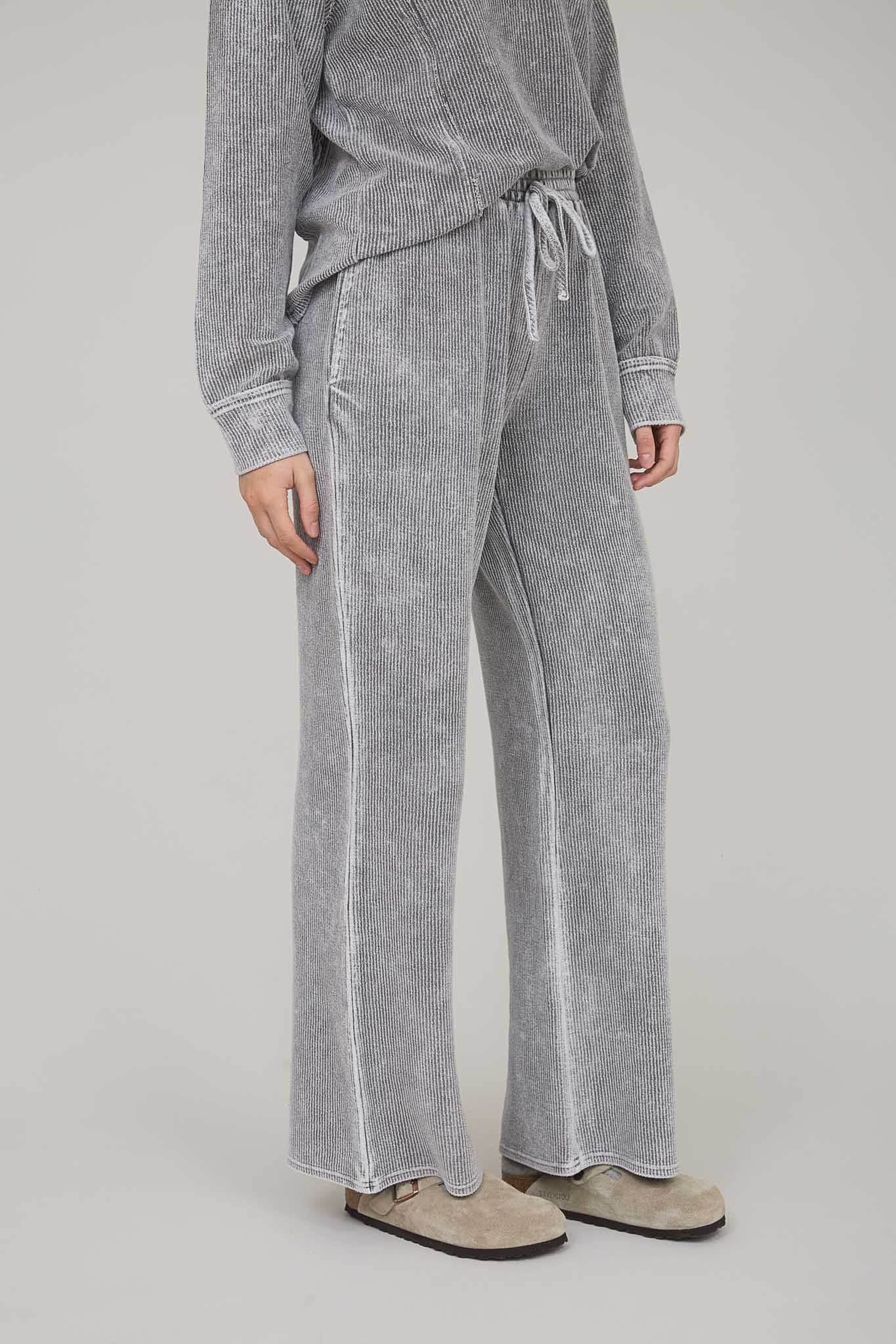 Blu Pepper Washed High Waist Drawstring Lounge Pants