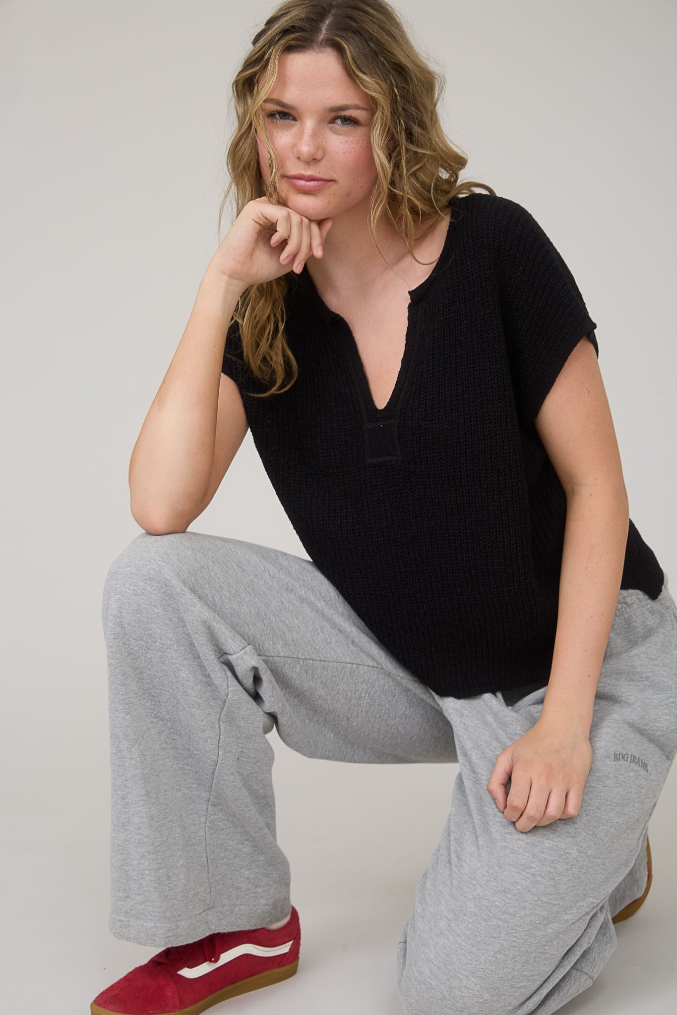 Blu Pepper Multicolor Knit Crewneck Pullover Sweater