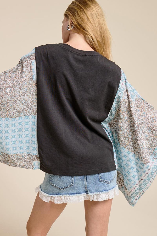 Zutter Free Bird America Vintage Graphic Kantha Top