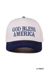 God Bless America Two - tone Canvas Cotton Cap - Blush & Cactus