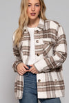Oh So Cozy Plaid Faux Fur - Blush & Cactus