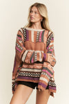 Jade by Jane Eclectic Stripe Long Sleeve Sweater