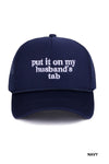 Put It On My Husband's Tab Mesh Trucker Cap - Blush & Cactus