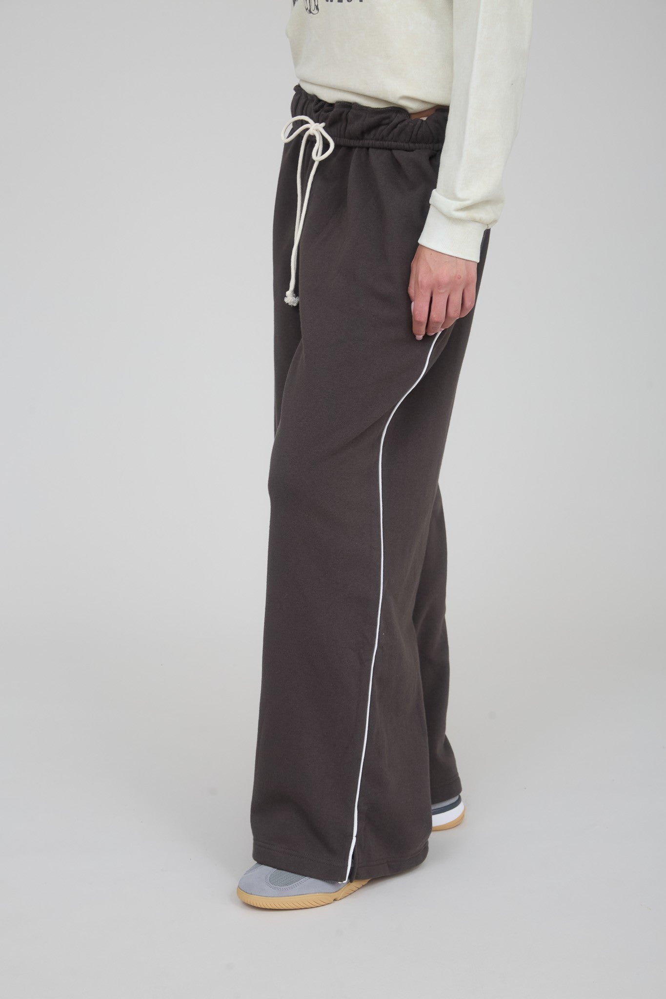 Blu Pepper Fold Over Drawstring Waist Wide Leg Lounge Pants