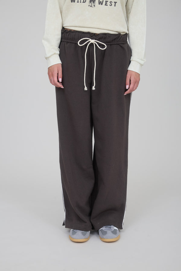 Blu Pepper Fold Over Drawstring Waist Wide Leg Lounge Pants