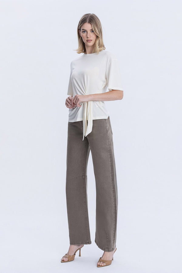 Vervet High Rise Dart Wide Barrel Jeans