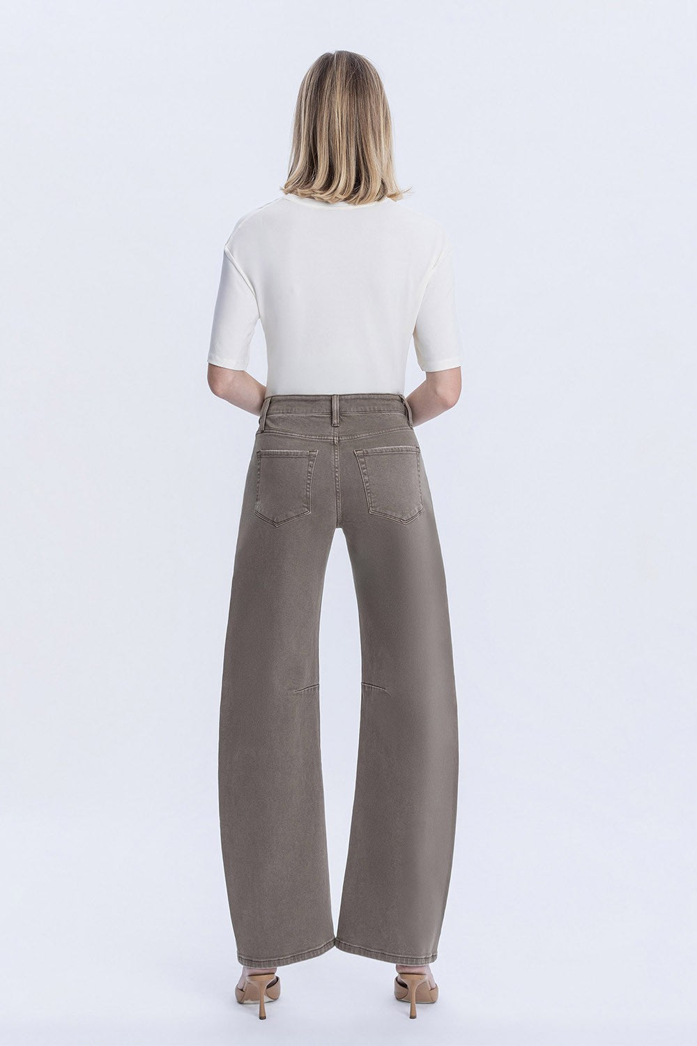 Vervet High Rise Dart Wide Barrel Jeans