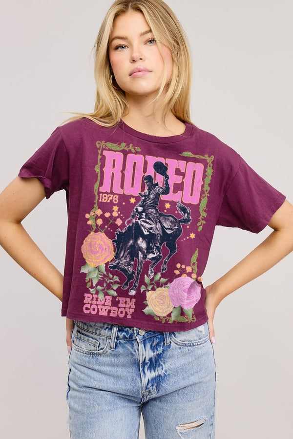 Rodeo 1976 Ride 'em Cowboy Western Graphic Tee