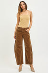 Risen Slouchy Ankle Barrel Corduroy Pants