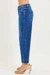Risen Mid Rise Crop Barrel Jeans - Blush & Cactus