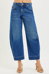 Risen Mid Rise Crop Barrel Jeans - Blush & Cactus