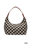 Checkered Underarm Shoulder Handbag