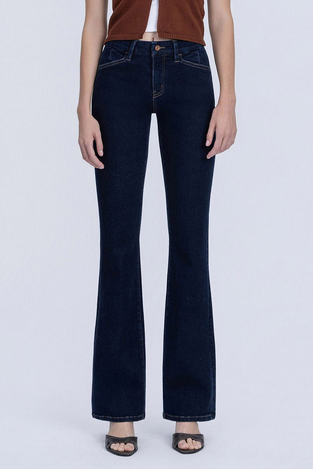 Lovervet High Rise Seamless Waistband Bootcut Jeans - Blush & Cactus