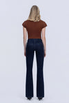 Lovervet High Rise Seamless Waistband Bootcut Jeans - Blush & Cactus