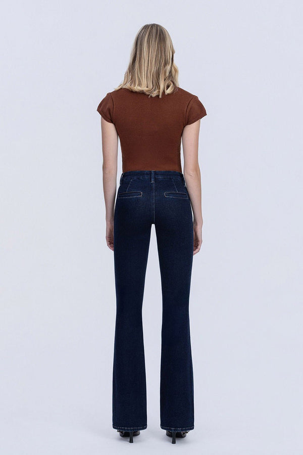 Lovervet High Rise Seamless Waistband Bootcut Jeans - Blush & Cactus