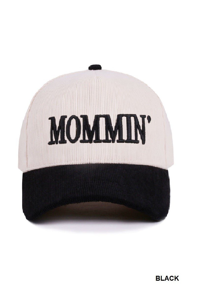 Mommin' Two Tone Corduroy Cap - Blush & Cactus